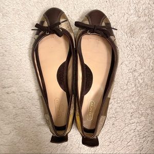 Coach Jenilee Gold Multicolor Ballet Flat Size 11
